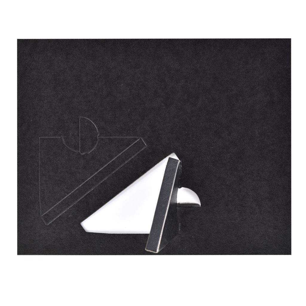 Onyx (Pinseal) Lacquered Black and Silver Photo Strut Mounts - Maple