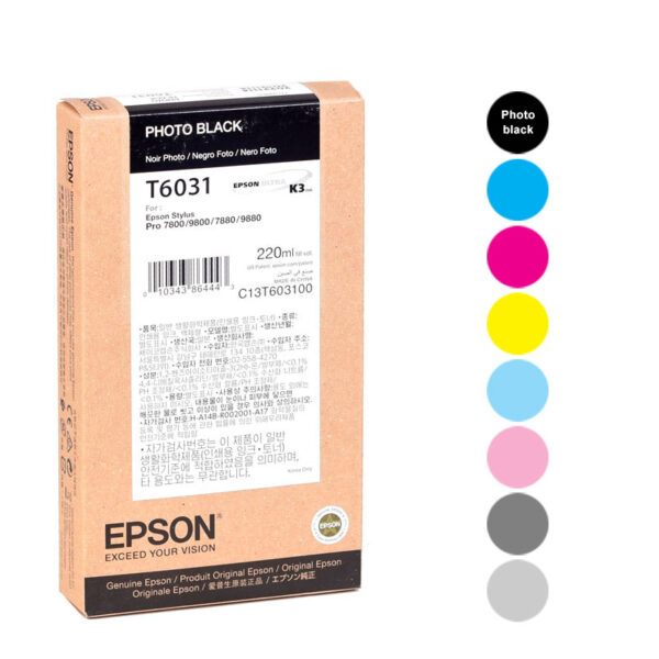 Epson Stylus PRO 7800/9800/7880/9880 200 ml Ink Cartridges