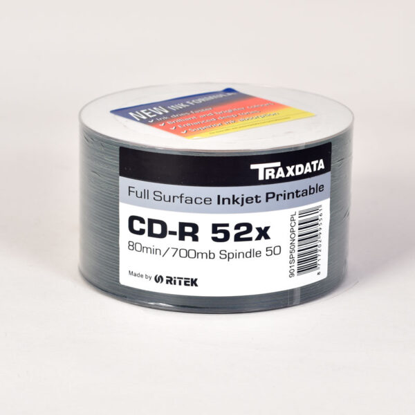 Traxdata 52x PRINTABLE CD-R WHITE PRINTABLE