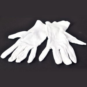 White cotton gloves