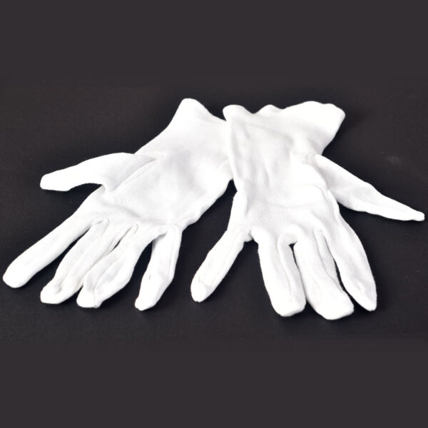 White cotton gloves