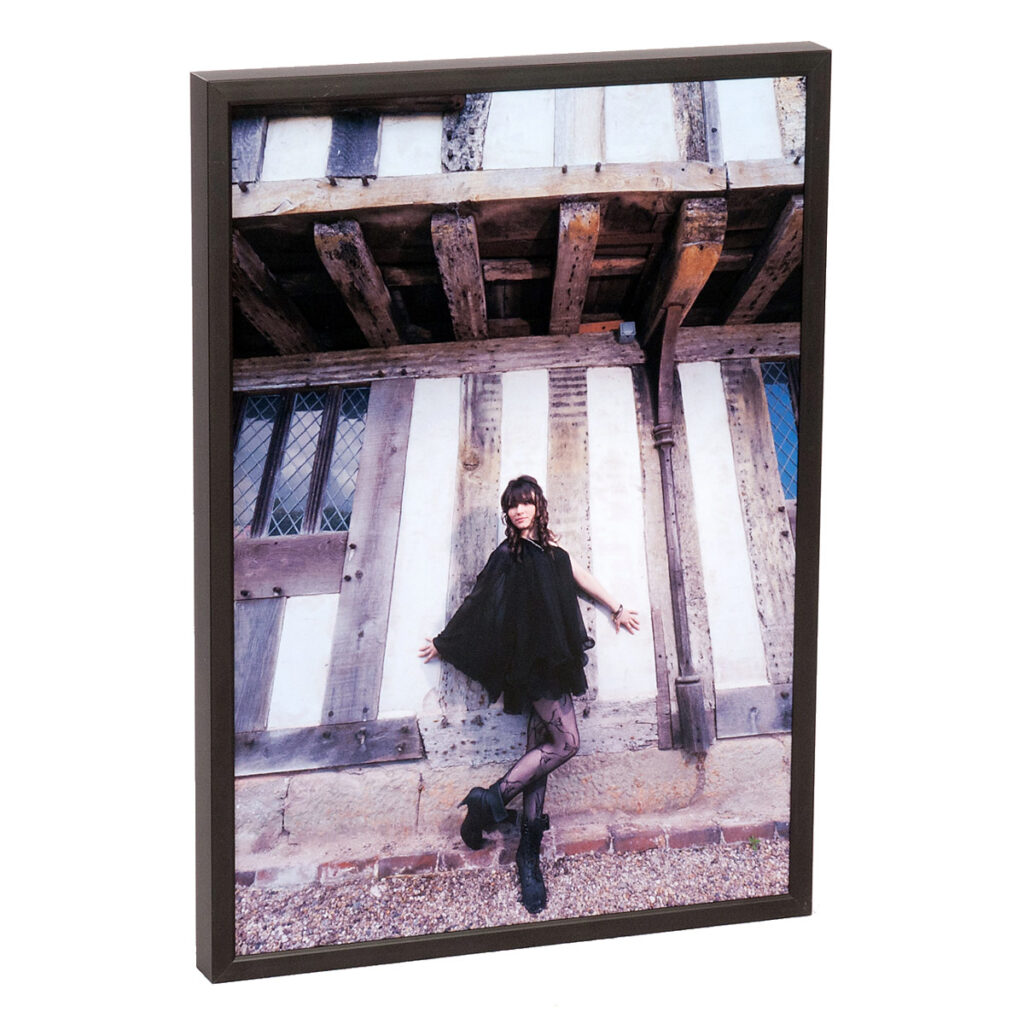 Black Aluminium Picture Frame without mount Maple Framing