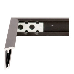 Black aluminium frame profile