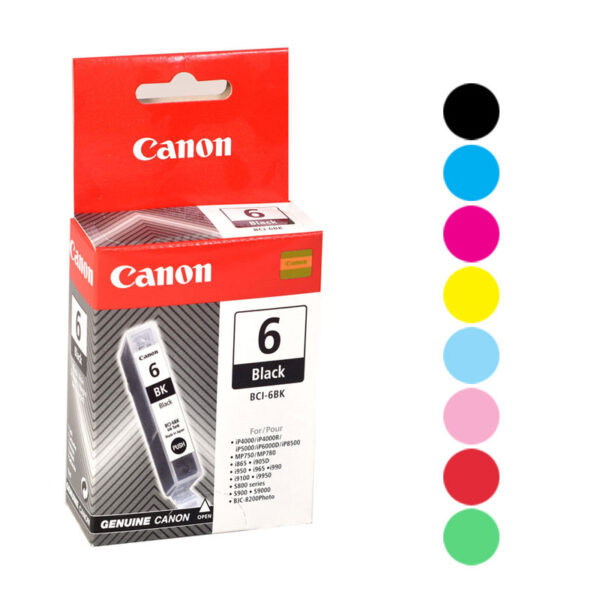 Canon 6 inkjet cartridges