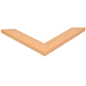 Contract wood & silver frame