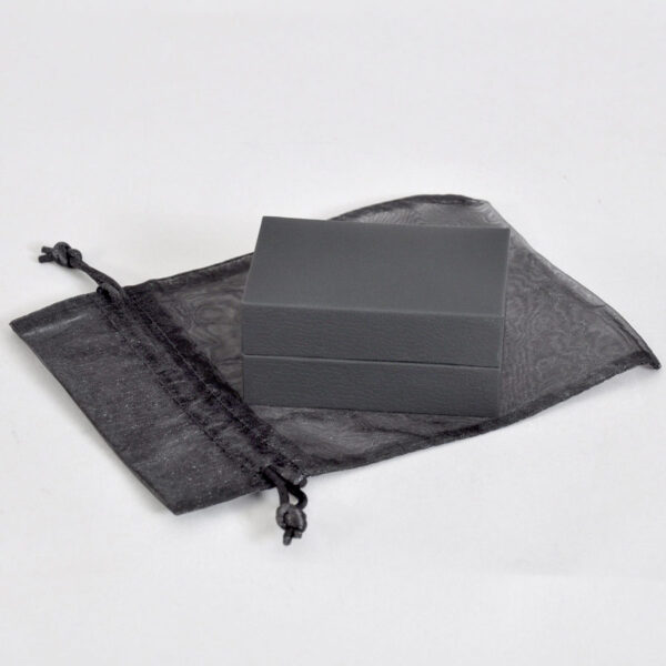 Luxury black presentation box with organza bag