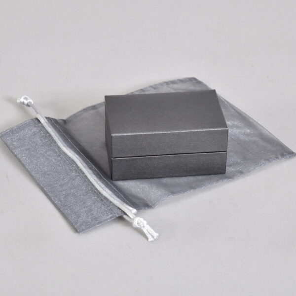 Luxury silver presentation box with organza bag