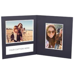 Onyx double folder with name box 8" x 6" and 7" x 5"