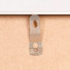 Silver aluminium frame hanger clip