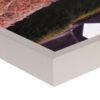Silver aluminium frame corner