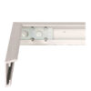 Silver aluminium frame corner
