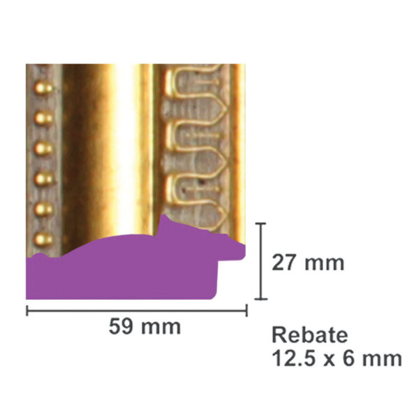 Feodora Gold Picture Frame - Image 4