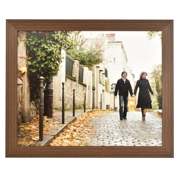 Freestyle dark wood picture frame without mount
