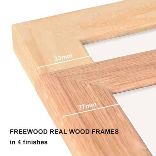 Freewood frames in 4 finishes