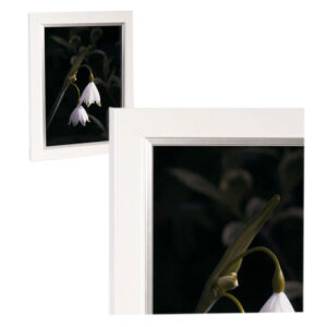 Felicia Pastel White Satin Gloss frame