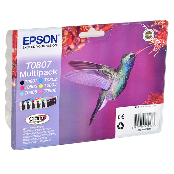Epson T0807 Ink Cartridges Multipack