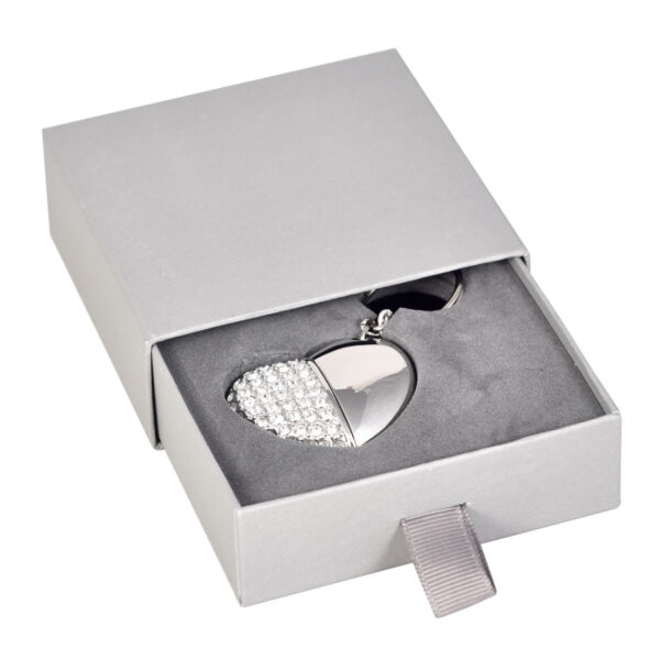 Slider flash drive presentation box in grey