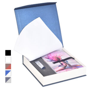 Bliss-2 Print Box in Blue/white with Flash Drive
