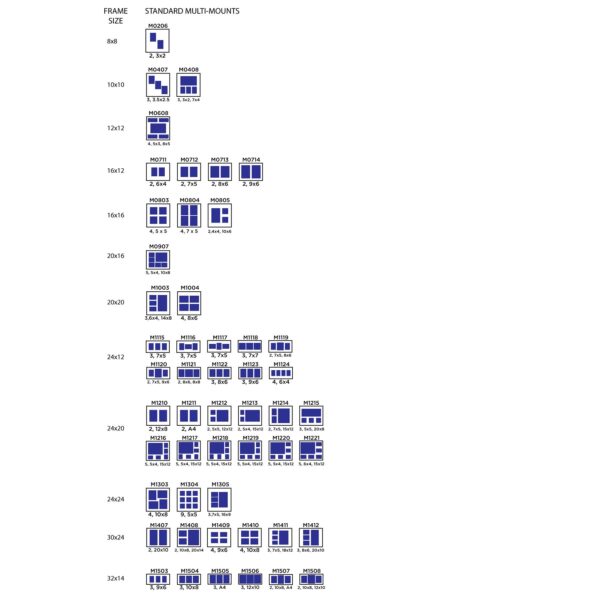 Picture frame option - multi image mounts