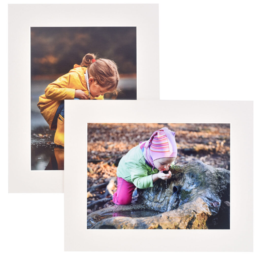 Haven Bevelled Soft White Photo Mounts Maple Framing