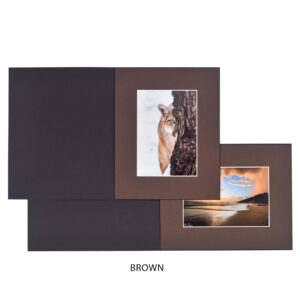 Haven Brown Bevelled Slip-in Folder