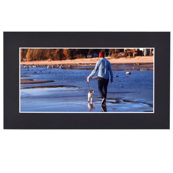 Haven Bevelled Panoramic Black Picture Mount