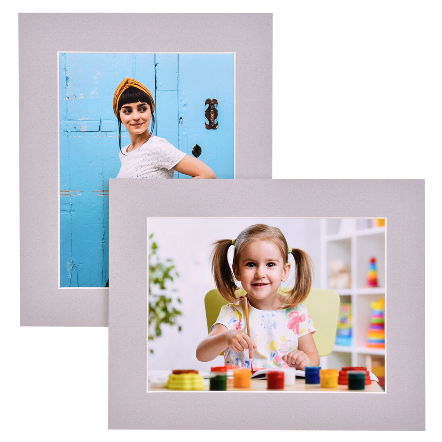 Haven Bevelled Grey Photo Mounts Maple Framing