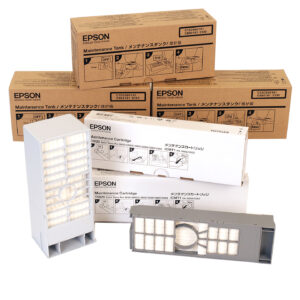 Epson maintenance tanks, cartridges and boxes