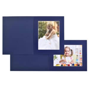 Haven Imperial Blue Bevelled Slip-in Folder