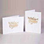 Merry Christmas gold foiled photo folder