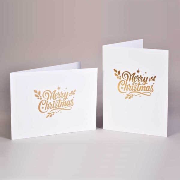 Merry Christmas gold foiled photo folder