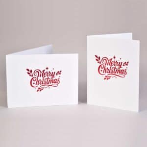 Merry Christmas red foiled photo folder