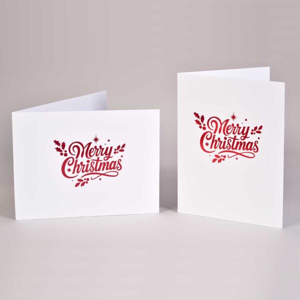 Merry Christmas red foiled photo folder