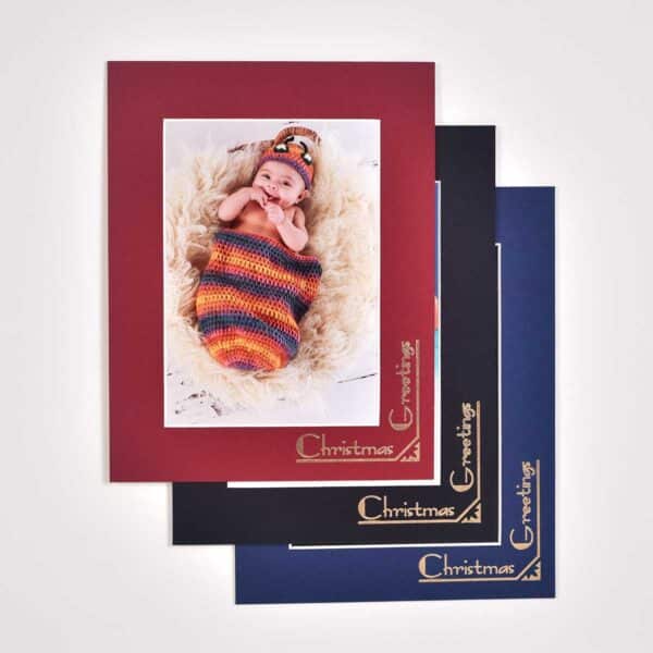 Haven Bevelled Christmas Gold Foiled Photo Mounts