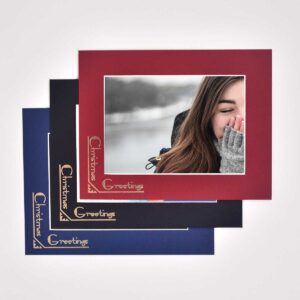 Haven Bevelled Christmas Gold Foiled Photo Mounts