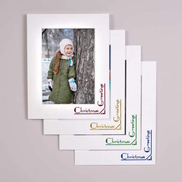 Haven Bevelled Christmas Foiled Soft White Photo Mounts