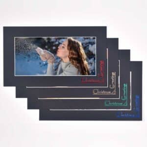 Haven Bevelled black panoramic Christmas mounts