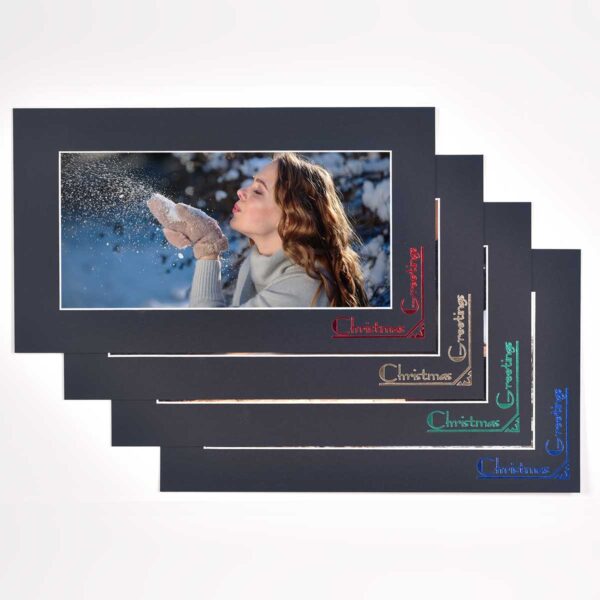 Haven Bevelled black panoramic Christmas mounts