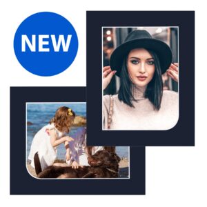 Haven Single Curve Black Bevelled Photo Mounts