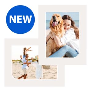 Haven Single Curve Soft White Bevelled Photo Mounts