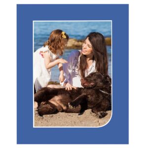 Haven Single Curve Royal Blue Bevelled Photo Mounts